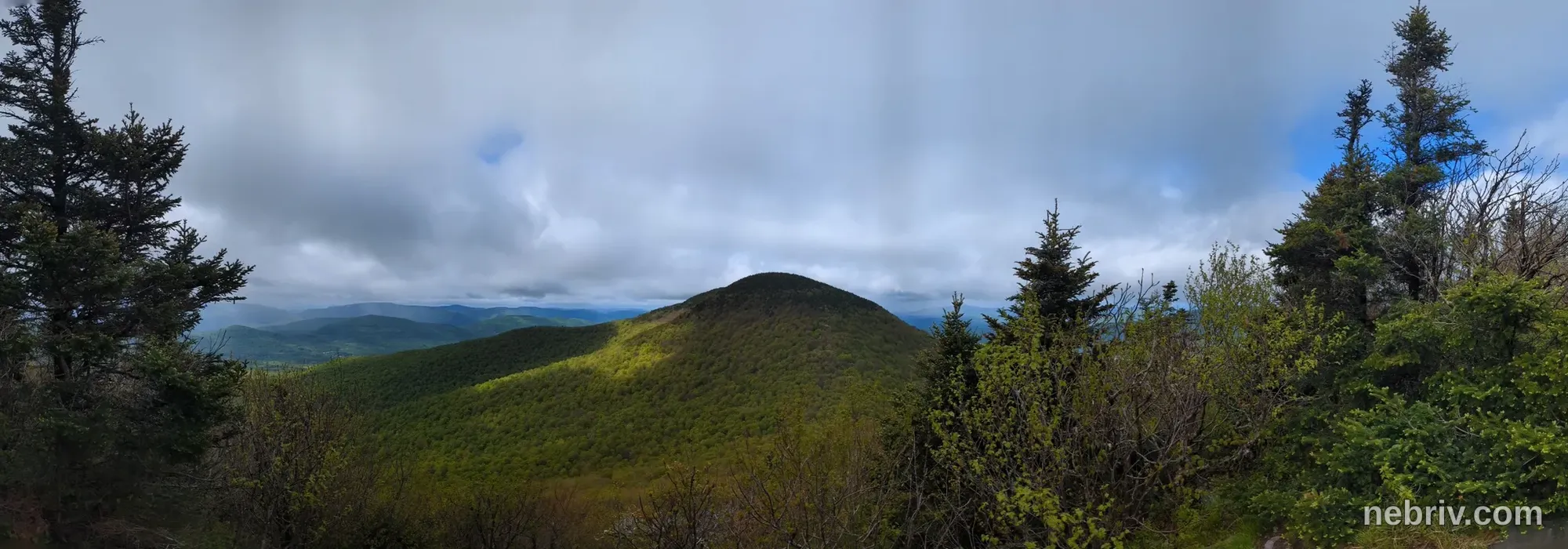 Photo of a map from Ben Virgilio with title Black Dome and Thomas Cole Mountain via Batavia Kill Trail