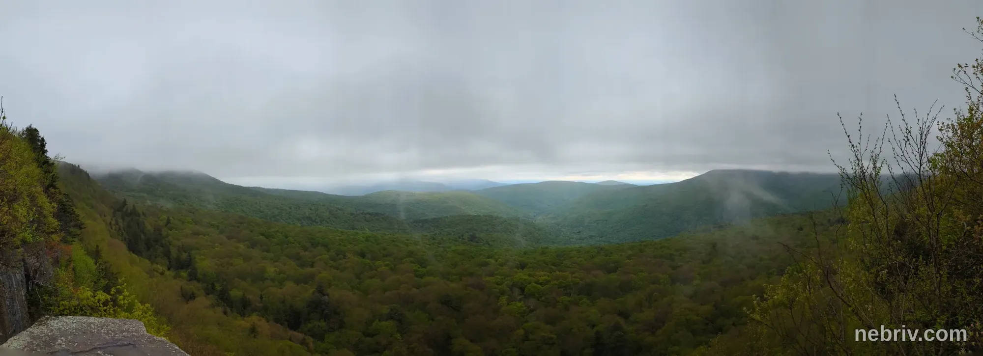 Photo of a map from Ben Virgilio with title Giant Ledge and Panther Mountain Trail